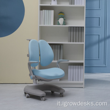scrivania e sedia studentesca ergonomica